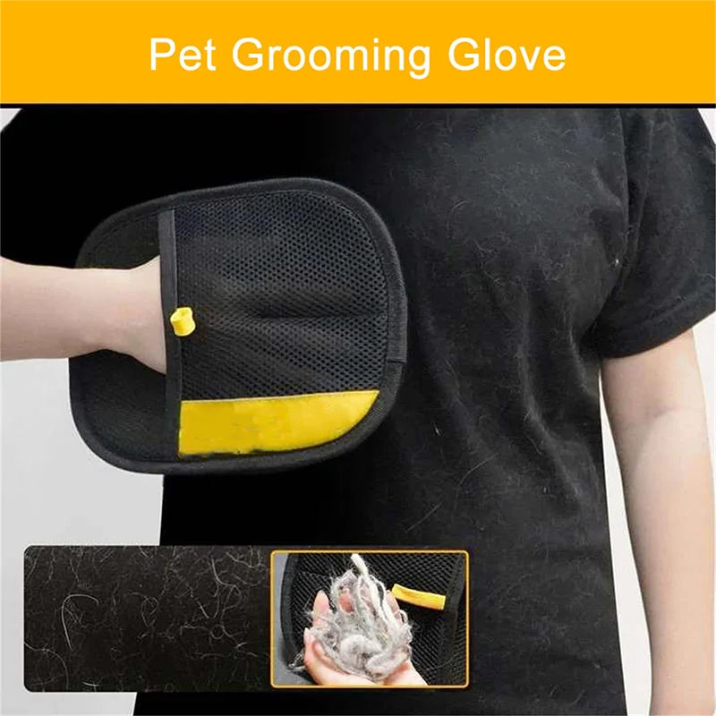 Pet Hair Removal & Grooming Gloves – Multi-Functional Cleaning & Deshedding Tool