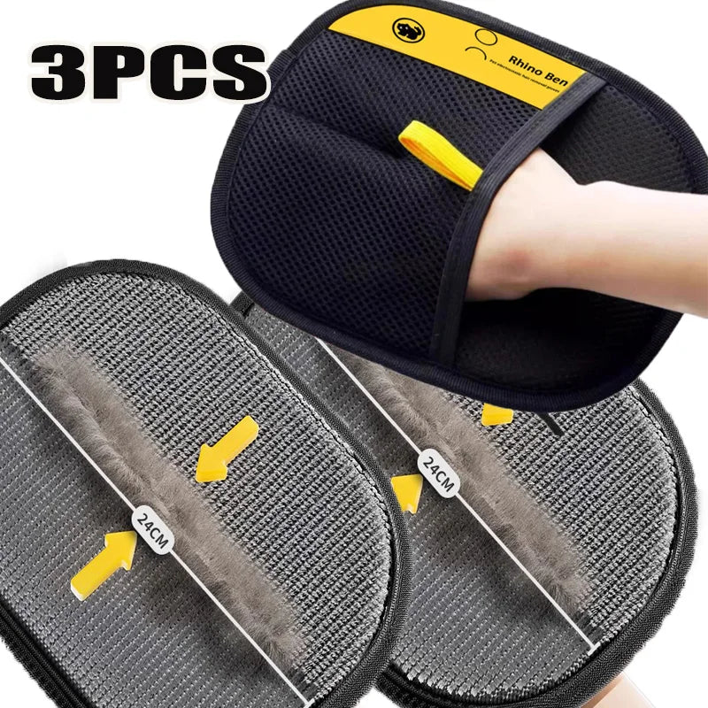 Pet Hair Removal & Grooming Gloves – Multi-Functional Cleaning & Deshedding Tool